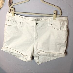 Torrid White Denim Shorts 22